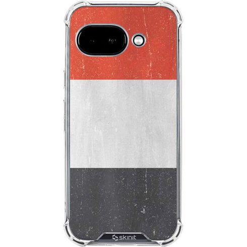 Yemen Flag Distressed Google Pixel 9a Clear Case